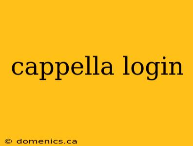 cappella login