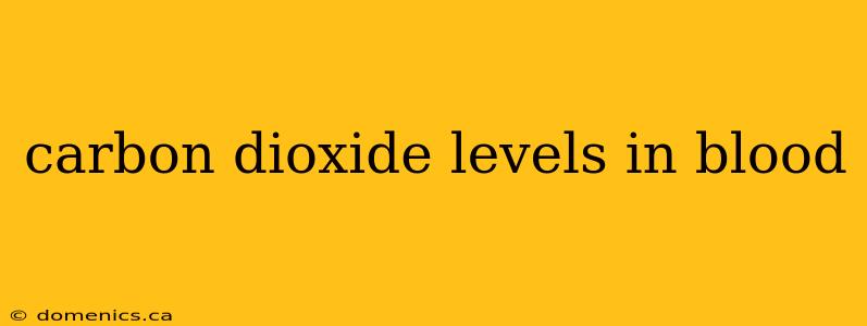 carbon dioxide levels in blood