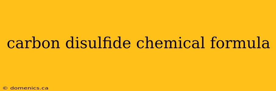 carbon disulfide chemical formula