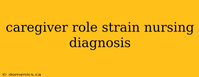 caregiver role strain nursing diagnosis