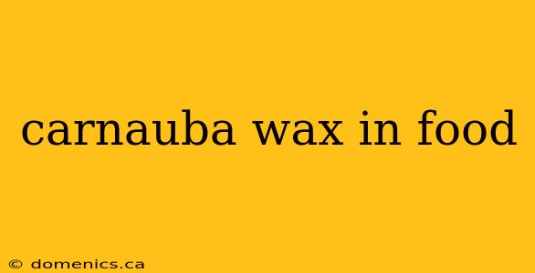 carnauba wax in food