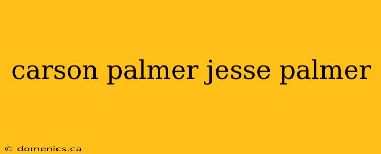 carson palmer jesse palmer