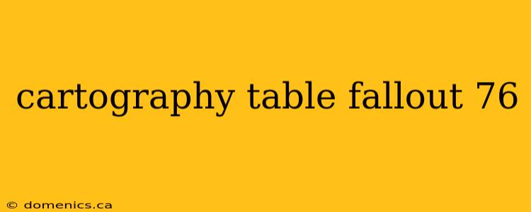 cartography table fallout 76