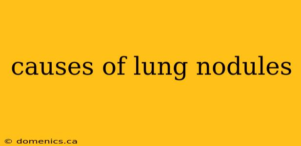 causes of lung nodules