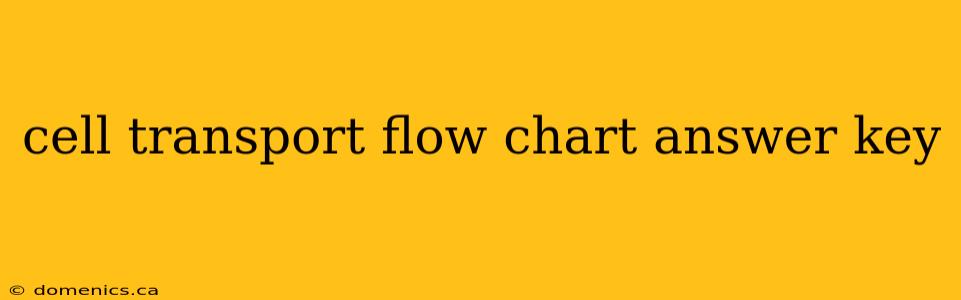 cell transport flow chart answer key