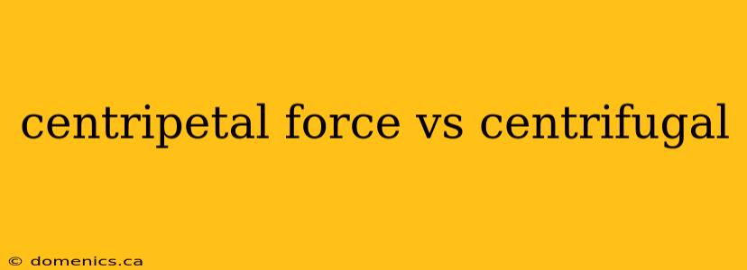 centripetal force vs centrifugal