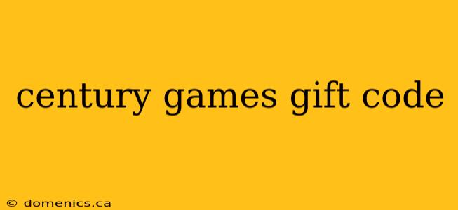 century games gift code