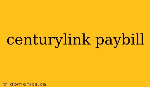 centurylink paybill