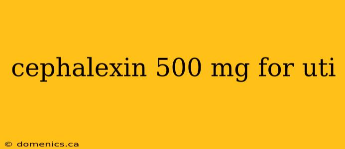 cephalexin 500 mg for uti