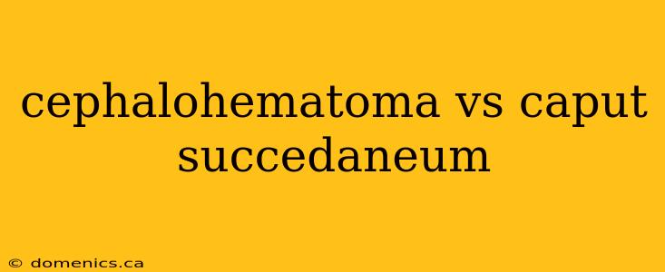 cephalohematoma vs caput succedaneum