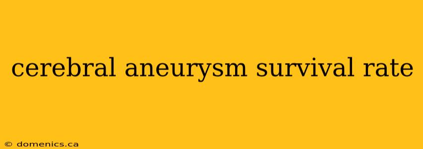 cerebral aneurysm survival rate