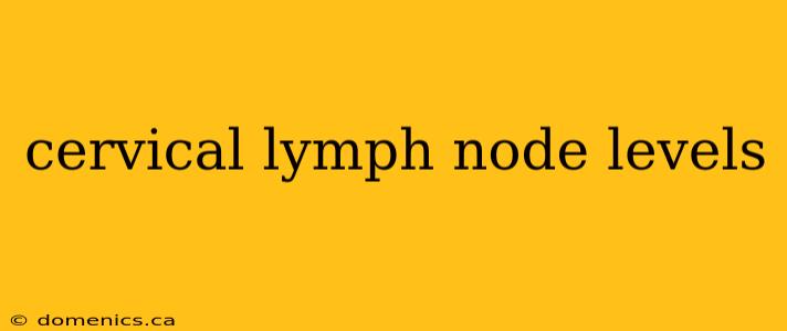 cervical lymph node levels