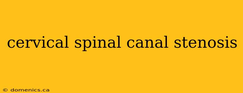 cervical spinal canal stenosis