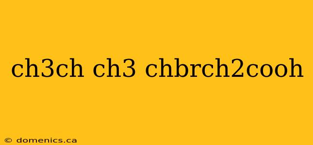 ch3ch ch3 chbrch2cooh