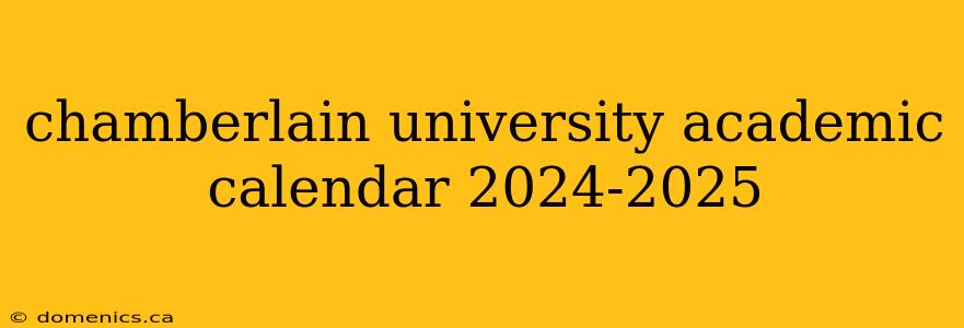 chamberlain university academic calendar 2024-2025
