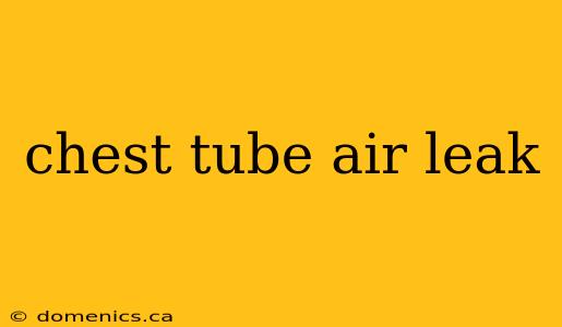 chest tube air leak