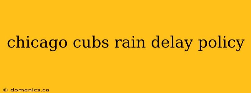 chicago cubs rain delay policy