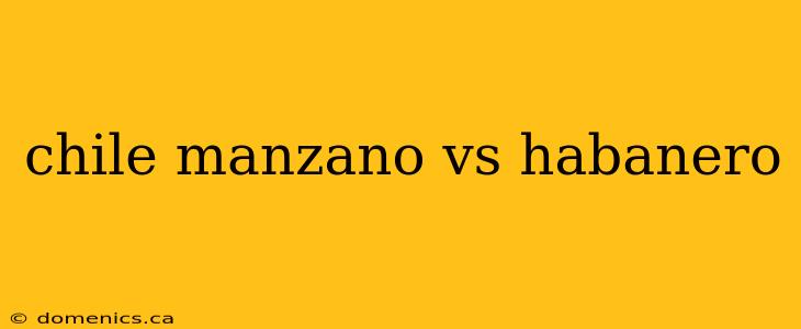 chile manzano vs habanero