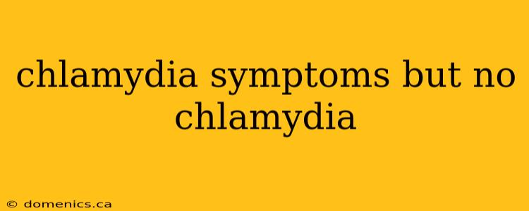 chlamydia symptoms but no chlamydia