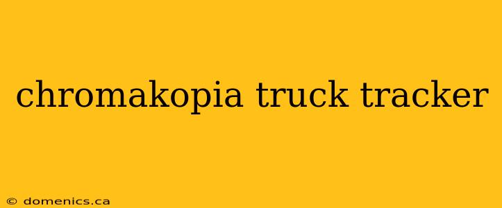 chromakopia truck tracker