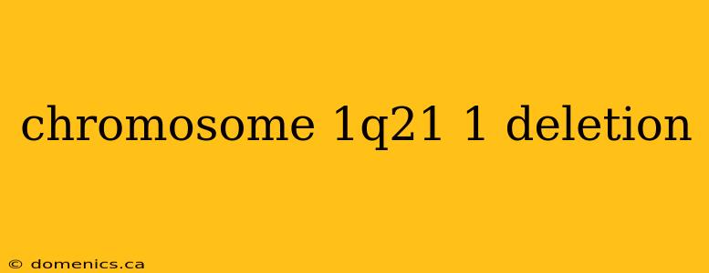 chromosome 1q21 1 deletion