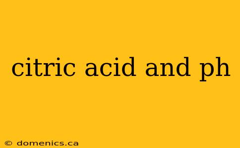 citric acid and ph