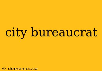 city bureaucrat