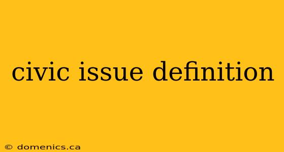 civic issue definition