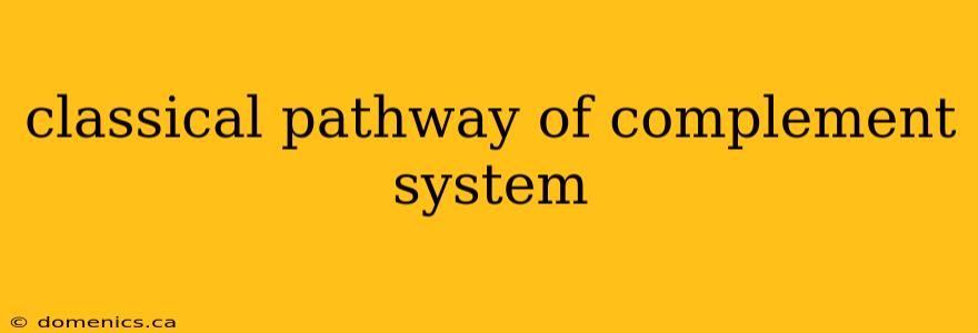 classical pathway of complement system