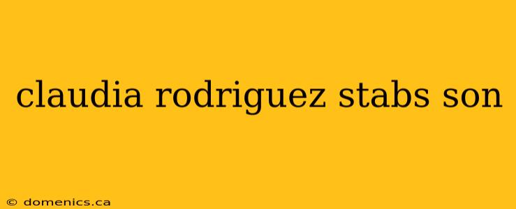 claudia rodriguez stabs son