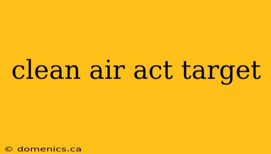 clean air act target