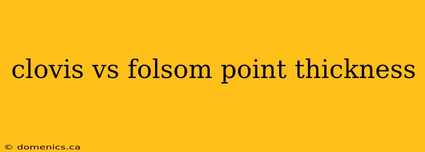 clovis vs folsom point thickness