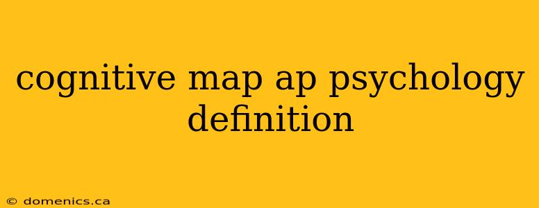 cognitive map ap psychology definition