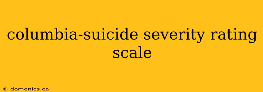 columbia-suicide severity rating scale