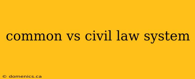 common vs civil law system