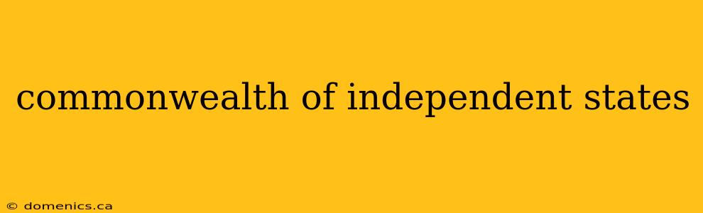 commonwealth of independent states