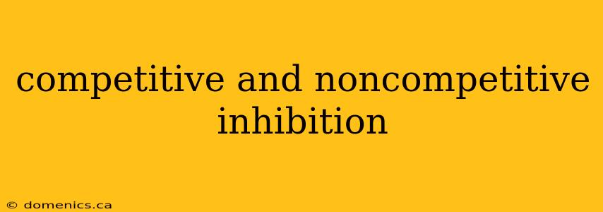 competitive and noncompetitive inhibition