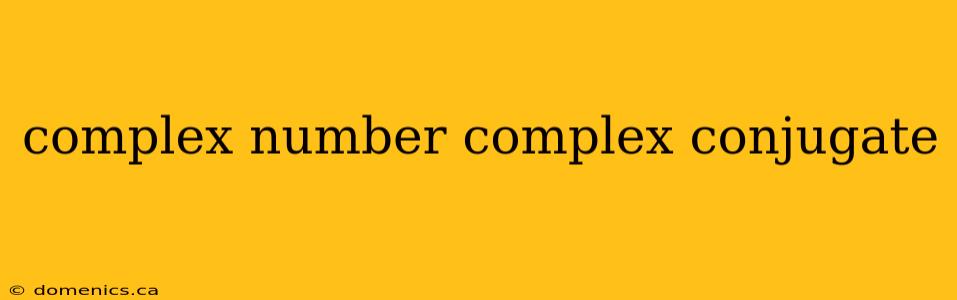 complex number complex conjugate