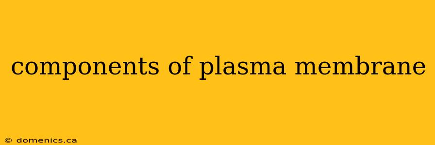 components of plasma membrane