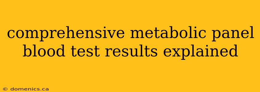 comprehensive metabolic panel blood test results explained