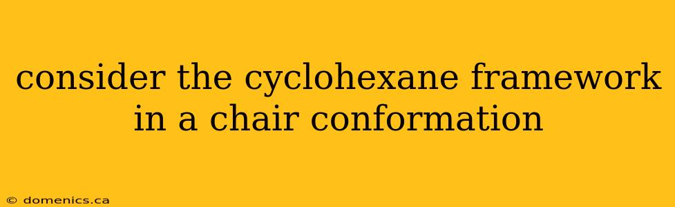 consider the cyclohexane framework in a chair conformation