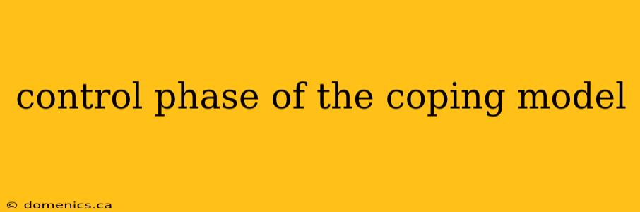 control phase of the coping model