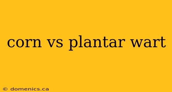 corn vs plantar wart