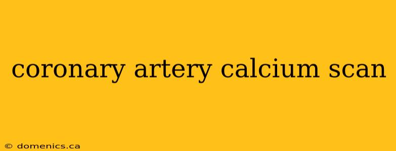 coronary artery calcium scan