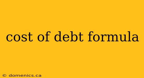 cost of debt formula