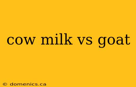 cow milk vs goat