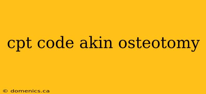 cpt code akin osteotomy