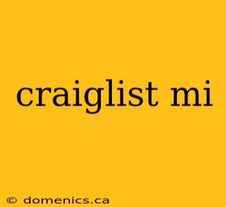 craiglist mi