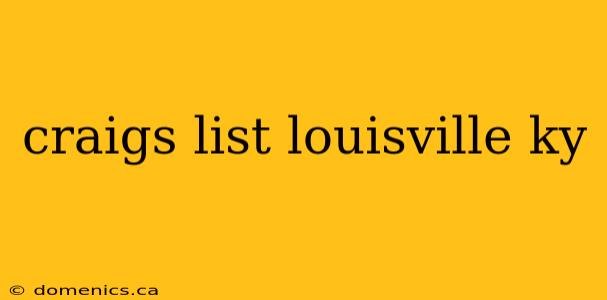 craigs list louisville ky