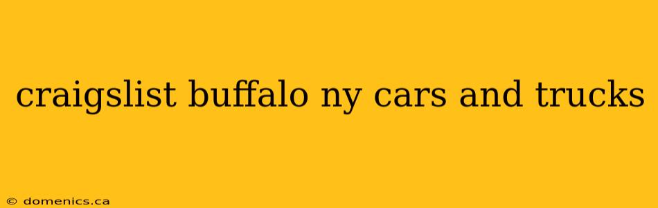 craigslist buffalo ny cars and trucks